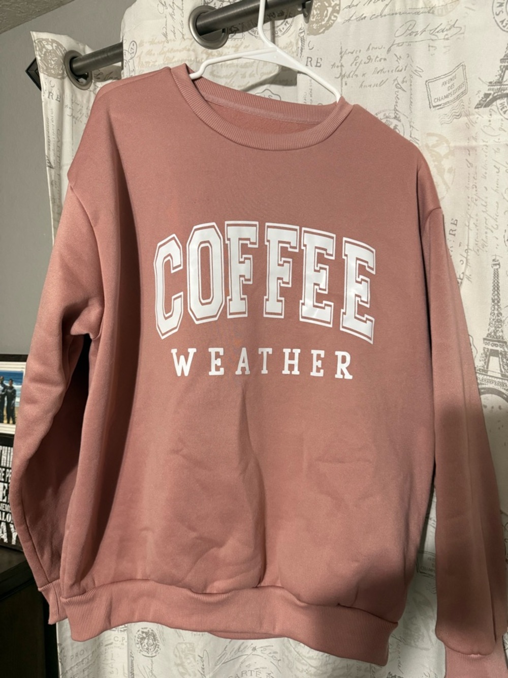 Coffee Weather Pullover Sweatshirt - Dusty Rose